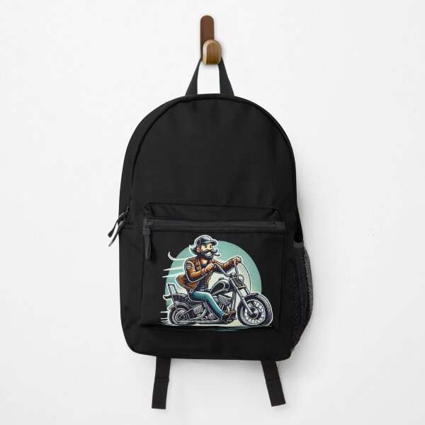 Item preview, Cartoon Biker on Chopper Motorcycle Illustration designed and sold by BogskyShop.