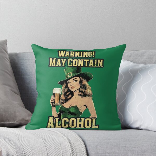 Item preview, Warning! May Contain Alcohol – St. Patrick's Day Pin-Up Design designed and sold by SRZT.