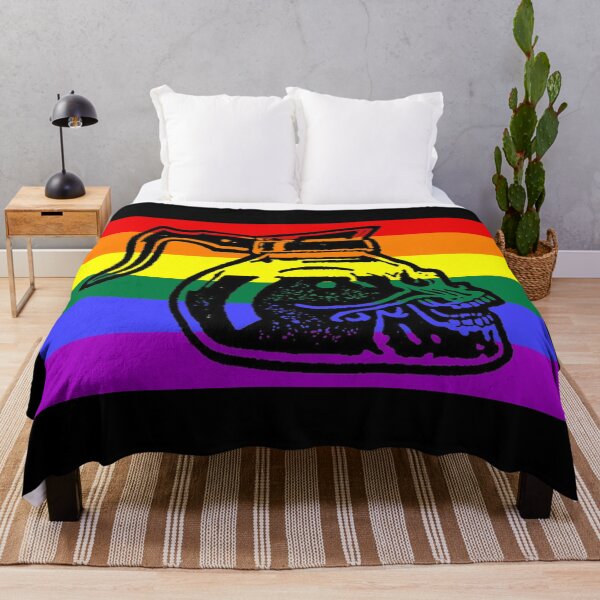Item preview, Skull Coffee Pot with Pride Flag designed and sold by WigOutlet.