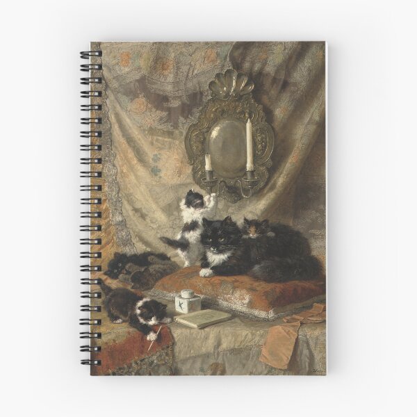 Item preview, A Mother Cat Resting While Her Kittens Play - Henriette Ronner-Knip designed and sold by darkgothicart.