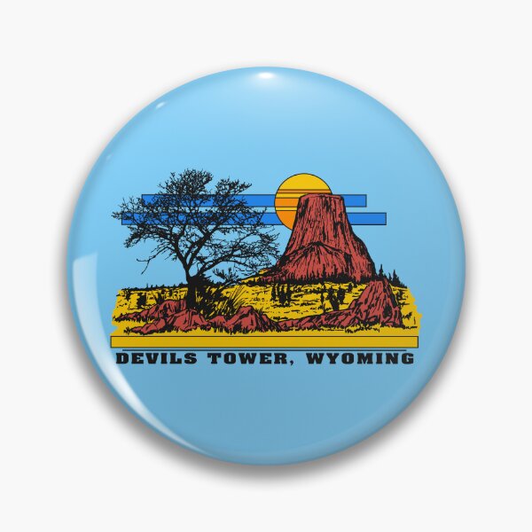 Item preview, Retro 70s/80s Style Devils Tower Wyoming Tourist Souvenir designed and sold by acquiesce13.