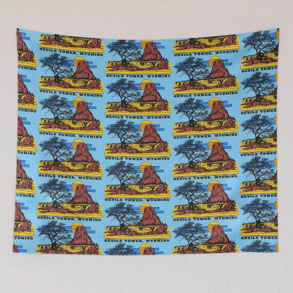 Item preview, Retro 70s/80s Style Devils Tower Wyoming Tourist Souvenir designed and sold by acquiesce13.