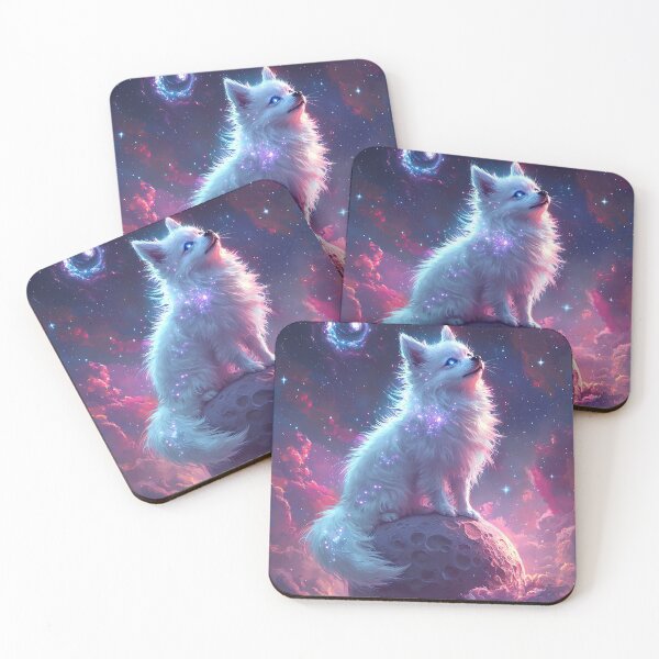 Item preview, Cosmic Canines Space Dog Poster - Pomeranian Galaxy Art Print designed and sold by ManxCatAndy.