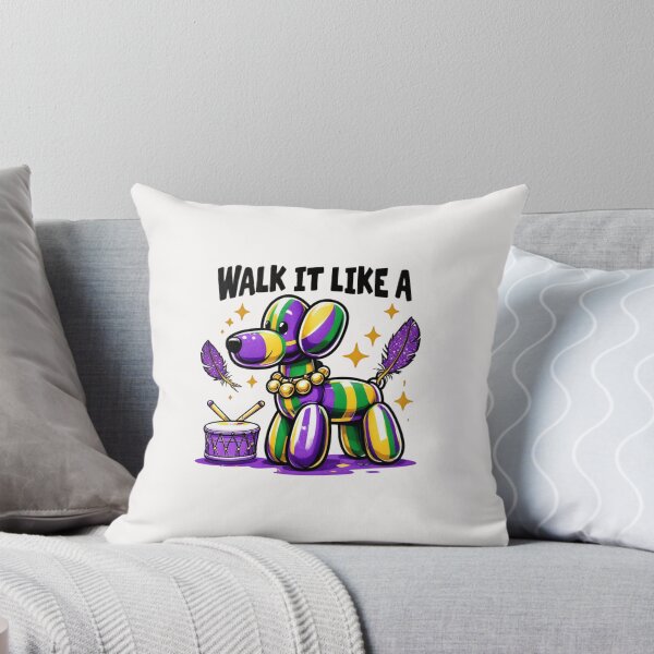 Item preview,  "Walk It Like a Dog" Mardi Gras Glitter Design – Retro Louisiana Brushstroke Style designed and sold by Colorful-Garden.