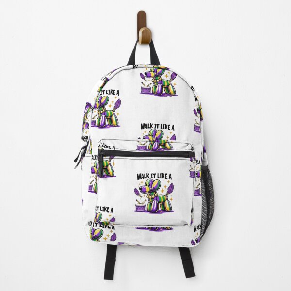 Item preview, "Walk It Like a Dog" Mardi Gras Glitter Design – Retro Louisiana Brushstroke Style designed and sold by Colorful-Garden.
