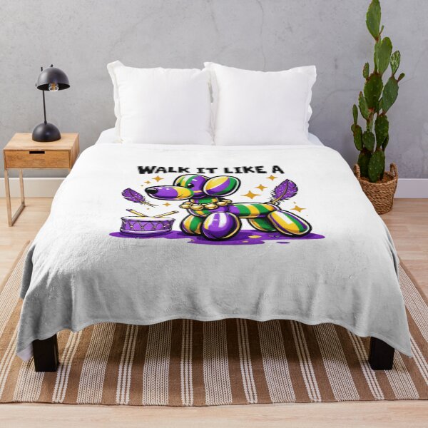 Item preview,  "Walk It Like a Dog" Mardi Gras Glitter Design – Retro Louisiana Brushstroke Style designed and sold by Colorful-Garden.