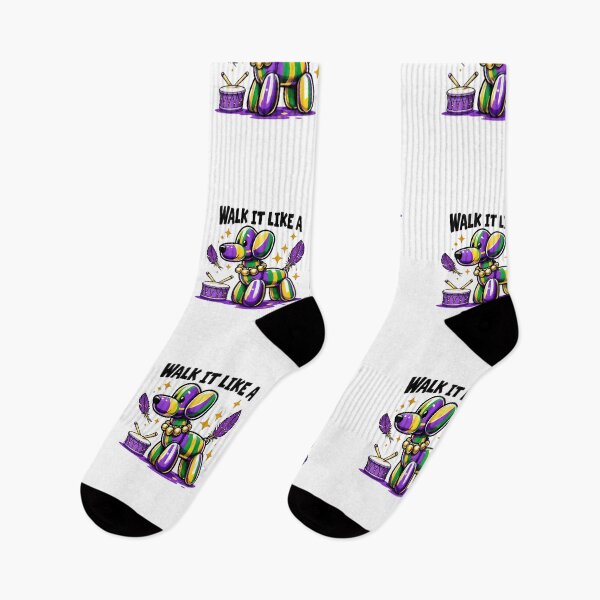Item preview,  "Walk It Like a Dog" Mardi Gras Glitter Design – Retro Louisiana Brushstroke Style designed and sold by Colorful-Garden.