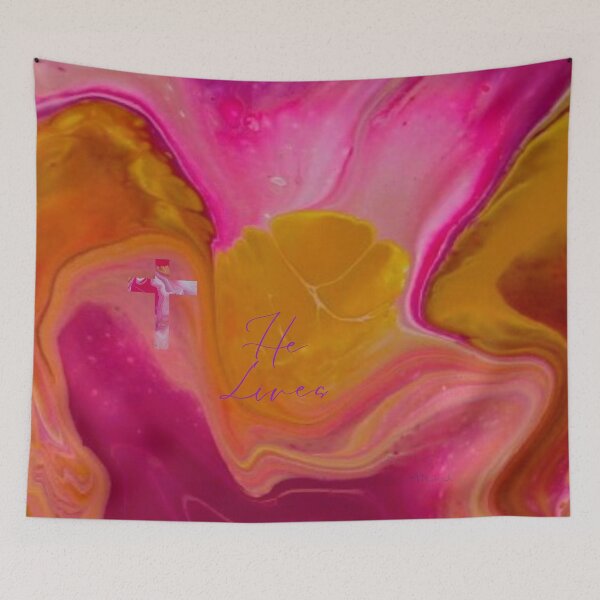 Item preview, He Lives - Flow Art / Pour Painting - jdp-14-0005 designed and sold by ANomadDesigns.