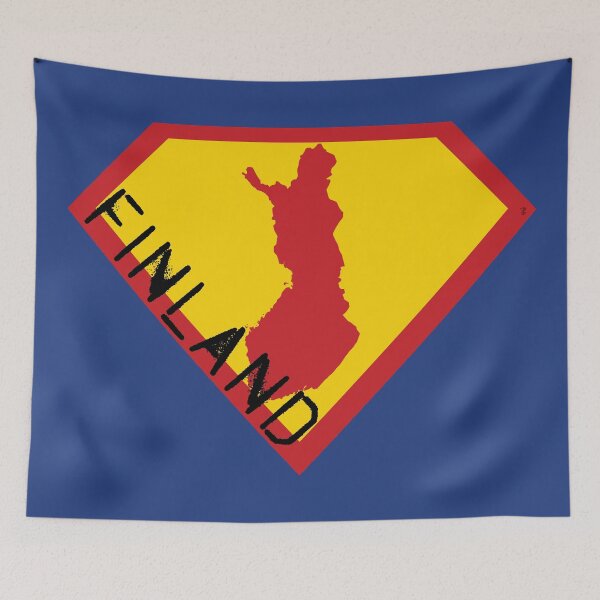Item preview, FINN  FINNISH SHIELD - Freedom Is The Superpower -   SUPERHERO FINLAND spellout design designed and sold by pelagio.