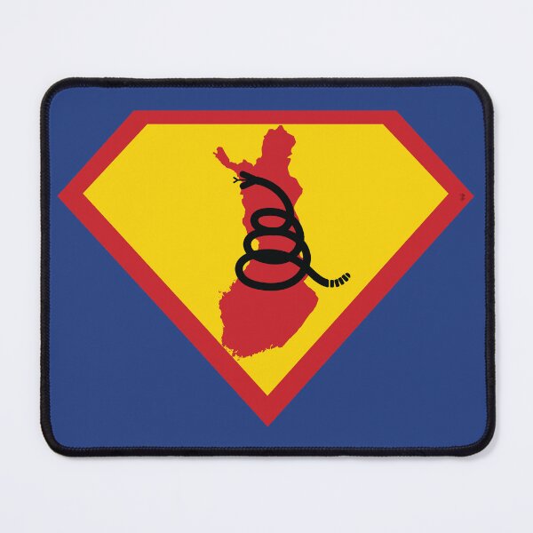 Item preview, FINN  FINNISH SHIELD - Freedom Is The Superpower - Modern Gadsden Snake Flag - Dont Tread On Me SUPERHERO FINLAND design designed and sold by pelagio.