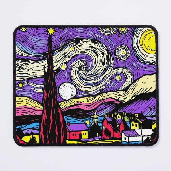 Item preview, Pop Art Interpretation of The Starry Night - Vibrant Sky and Colorful Landscape. designed and sold by OUT OF THE BOX.