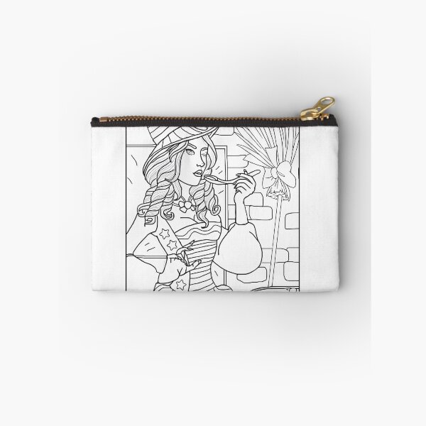 Item preview, Witch Coloring Page Pattern  designed and sold by DavidColoring.