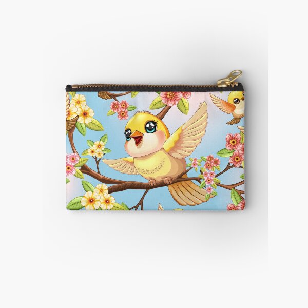 Item preview, Cute and Happy Birds among Spring Flowers designed and sold by BluedarkArt.