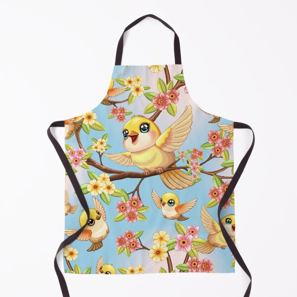 Item preview, Cute and Happy Birds among Spring Flowers designed and sold by BluedarkArt.