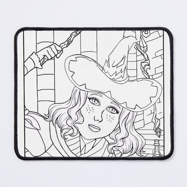 Item preview, Witch #2 Coloring Page Pattern  designed and sold by DavidColoring.