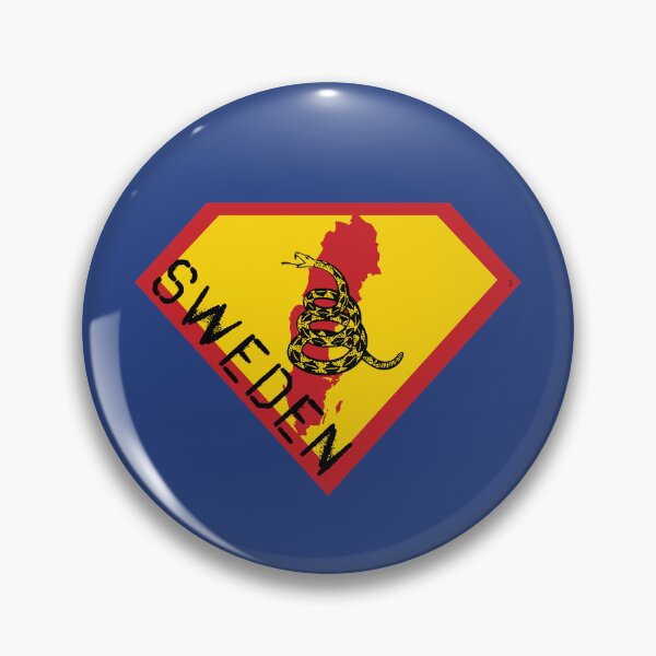 Item preview, SWEDISH SWEDE SHIELD - Freedom Is The Superpower -  Gadsden Snake Flag - Dont Tread On Me SUPERHERO SWEDEN spellout design designed and sold by pelagio.