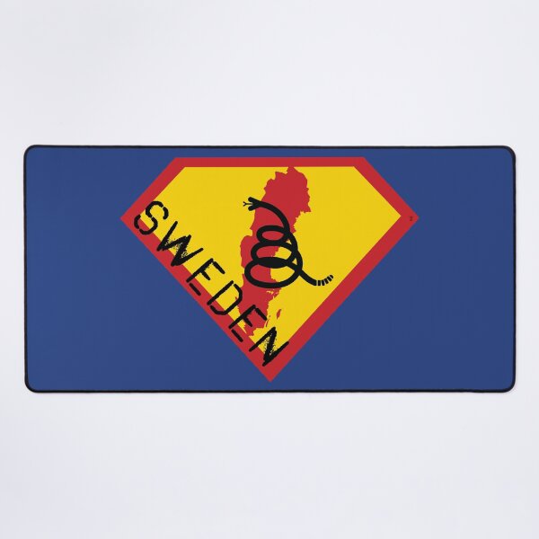 Item preview, SWEDISH SWEDE SHIELD - Freedom Is The Superpower - Modern Gadsden Snake Flag - Dont Tread On Me SUPERHERO SWEDEN spellout design designed and sold by pelagio.