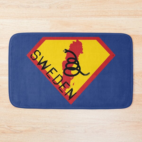 Item preview, SWEDISH SWEDE SHIELD - Freedom Is The Superpower - Modern Gadsden Snake Flag - Dont Tread On Me SUPERHERO SWEDEN spellout design designed and sold by pelagio.