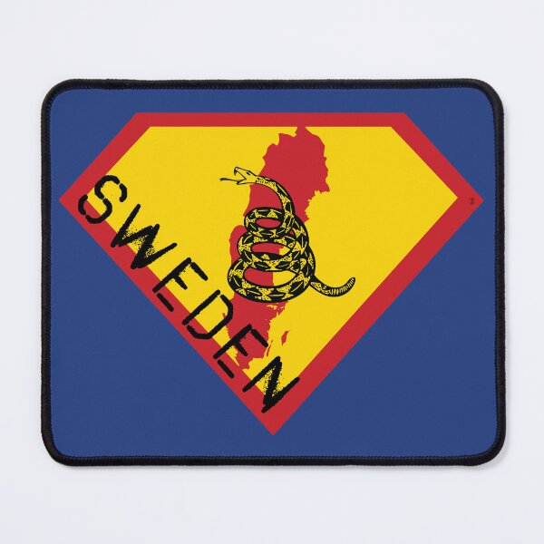 Item preview, SWEDISH SWEDE SHIELD - Freedom Is The Superpower - Gadsden Snake Flag - Dont Tread On Me SUPERHERO SWEDEN spellout design designed and sold by pelagio.
