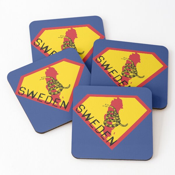 Item preview, SWEDISH SWEDE SHIELD - Freedom Is The Superpower -  Gadsden Snake Flag - Dont Tread On Me SUPERHERO SWEDEN spellout design designed and sold by pelagio.