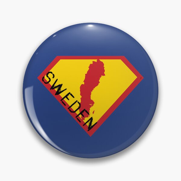 Item preview, SUPER SWEDISH SWEDE SHIELD - Freedom Is The Superpower -   SUPERHERO SWEDEN spellout design designed and sold by pelagio.