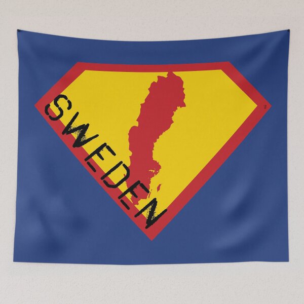 Item preview, SUPER SWEDISH SWEDE SHIELD - Freedom Is The Superpower -   SUPERHERO SWEDEN spellout design designed and sold by pelagio.