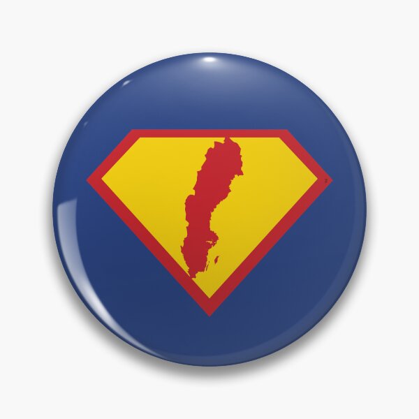 Item preview, SUPER SWEDISH SWEDE SHIELD - Freedom Is The Superpower -   SUPERHERO SWEDEN design designed and sold by pelagio.