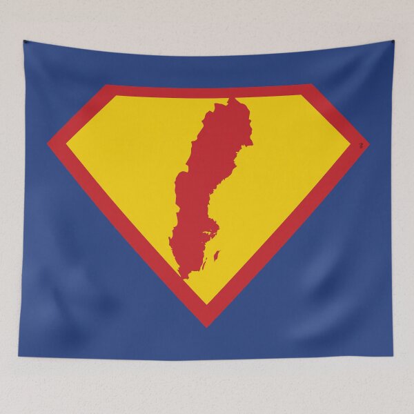 Item preview, SUPER SWEDISH SWEDE SHIELD - Freedom Is The Superpower -   SUPERHERO SWEDEN design designed and sold by pelagio.