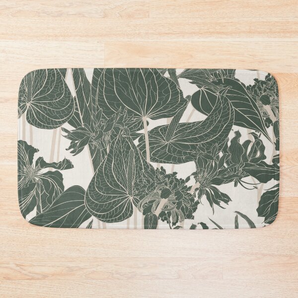 Item preview, Anthurium. Seamless floral pattern with line tropical flowers and palm leavs and anthurium leaves. designed and sold by MatyKotiv.