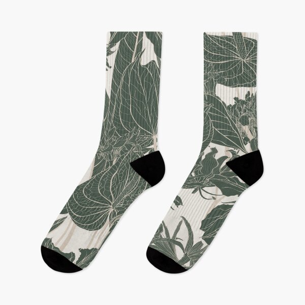 Item preview, Anthurium. Seamless floral pattern with line tropical flowers and palm leavs and anthurium leaves. designed and sold by MatyKotiv.