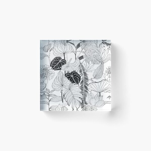 Item preview, Anthurium. Seamless floral pattern with line tropical flowers and palm leavs and anthurium leaves.  designed and sold by MatyKotiv.