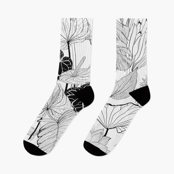 Item preview, Anthurium. Seamless floral pattern with line tropical flowers and palm leavs and anthurium leaves.  designed and sold by MatyKotiv.