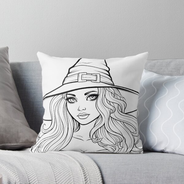 Item preview, Witch #6 Coloring Page Pattern  designed and sold by DavidColoring.