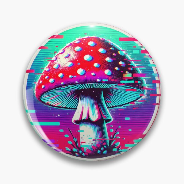 Artikelvorschau, Glitchy-Pilz mit psychedelischen Vibes entworfen und verkauft von PsycheBrain.