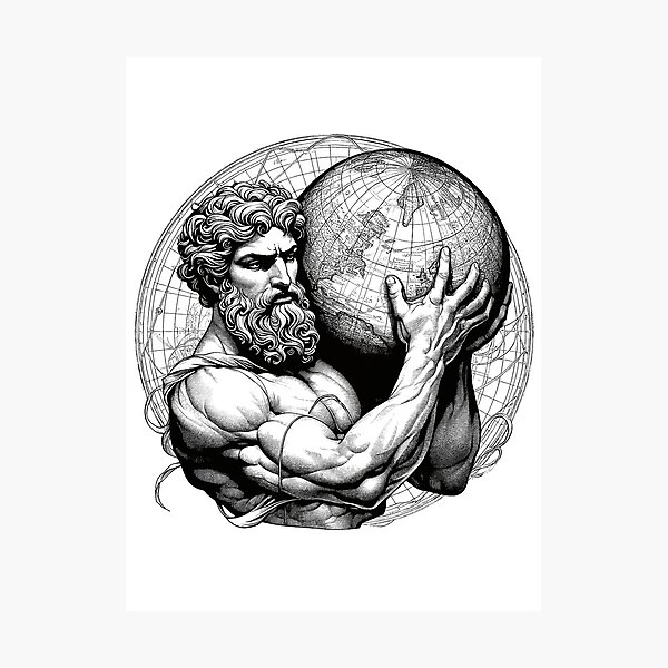 Item preview, Atlas Holding the World designed and sold by NTGUILTY.