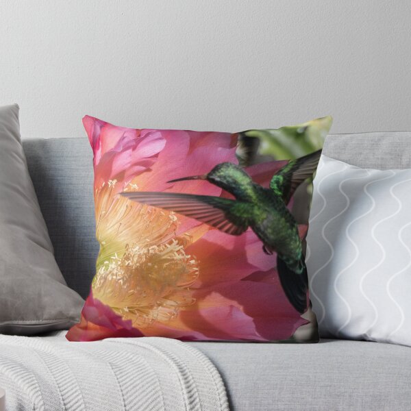 Item preview, Hummer on Flying Saucer Trichocereus designed and sold by Linda Gregory.