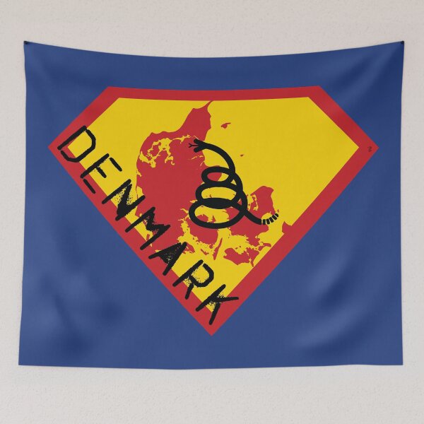 Item preview, DANISH SHIELD - Freedom Is The Superpower - Modern Gadsden Snake Flag - Dont Tread On Me SUPERHERO DENMARK spellout design designed and sold by pelagio.