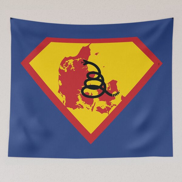 Item preview, DANISH SHIELD - Freedom Is The Superpower - Modern Gadsden Snake Flag - Dont Tread On Me SUPERHERO DENMARK design designed and sold by pelagio.