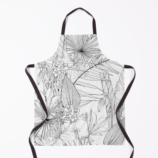 Item preview, Seamless floral pattern with line tropical flowers and palm leavs and anthurium leaves. designed and sold by MatyKotiv.