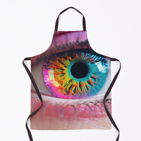 Item preview, A close-up of a vibrant, colorful eye showcasing a mesmerizing pattern of swirling hues in bright light designed and sold by anytka.