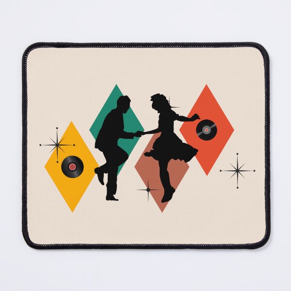 Item preview, 1950s Rock and Roll Dance – Retro Couple Jive Silhouette designed and sold by Fantacaroo Designs.