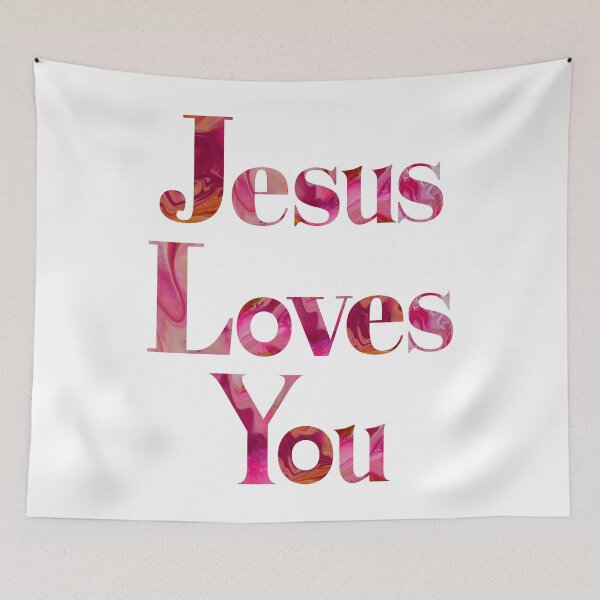 Item preview, Jesus Loves You - Flow Art / Pour Painting - jdp-14-0001 designed and sold by ANomadDesigns.