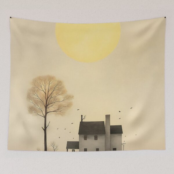 Item preview, Golden Dawn Over Solitary Homestead designed and sold by anytka.
