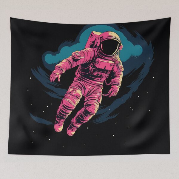 Item preview, Astronaut floating in space with clouds and stars designed and sold by anytka.