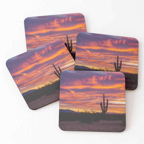 Item preview, Cactus in the desert at sunset designed and sold by MakaltsisDesign.