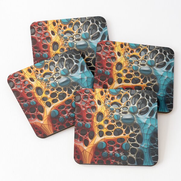 Item preview, Abstract colorful network of shapes designed and sold by anytka.