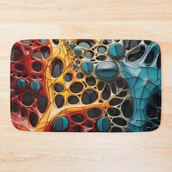 Item preview, Abstract colorful network of shapes designed and sold by anytka.