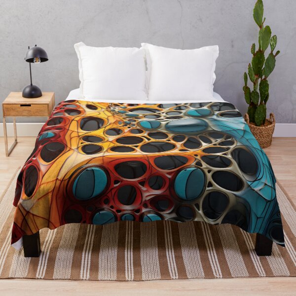 Item preview, Abstract colorful network of shapes designed and sold by anytka.