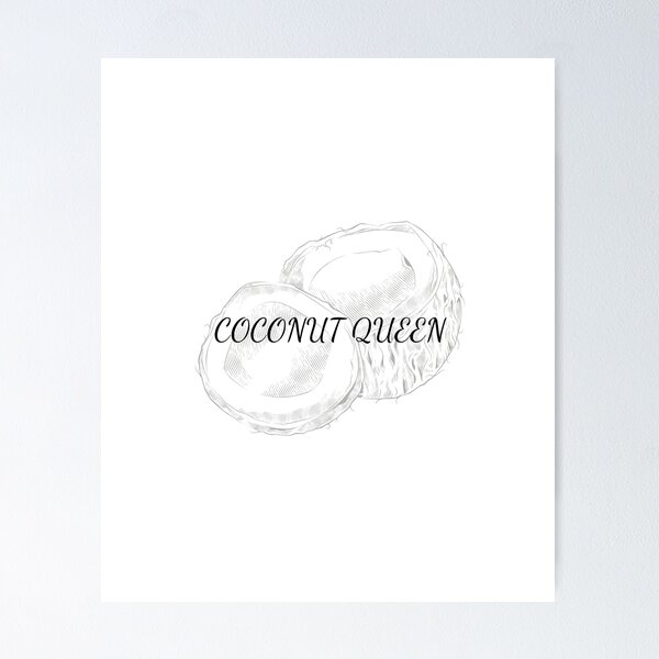 Item preview, Coconut Queen Minimal Aesthetic | Tropical Beach Vibes designed and sold by TropicalTrails.