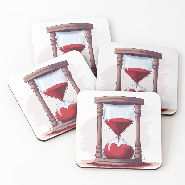 Item preview, Hourglass filled with red sand heart designed and sold by anytka.